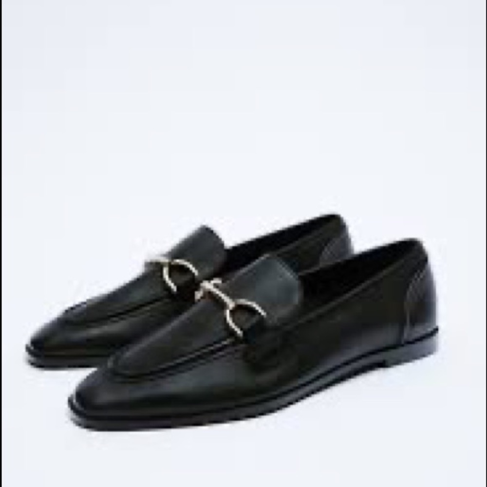 Zara basic loafers horse shoe